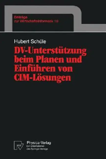 Cover of DV-Unterstützung Beim Planen Und Einführen Von CIM-Lösungen