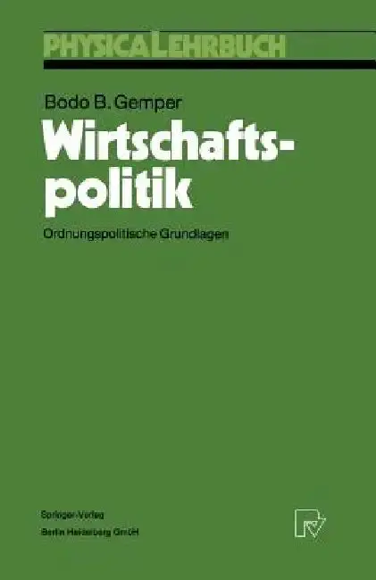 Cover of Wirtschaftspolitik