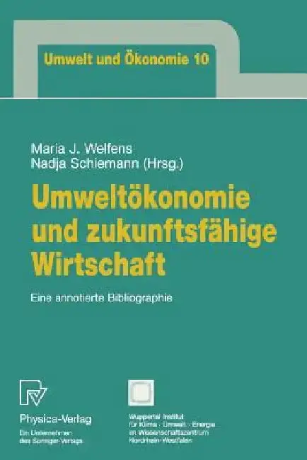 Cover of Umweltökonomie Und Zukunftsfähige Wirtschaft