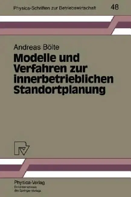Cover of Modelle Und Verfahren Zur Innerbetrieblichen Standortplanung