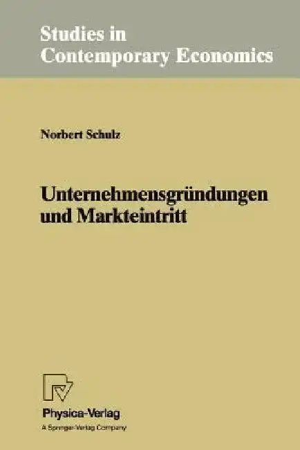 Cover of Unternehmensgründungen Und Markteintritt