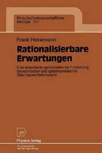 Cover of Rationalisierbare Erwartungen