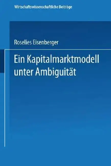 Cover of Ein Kapitalmarktmodell Unter Ambiguität