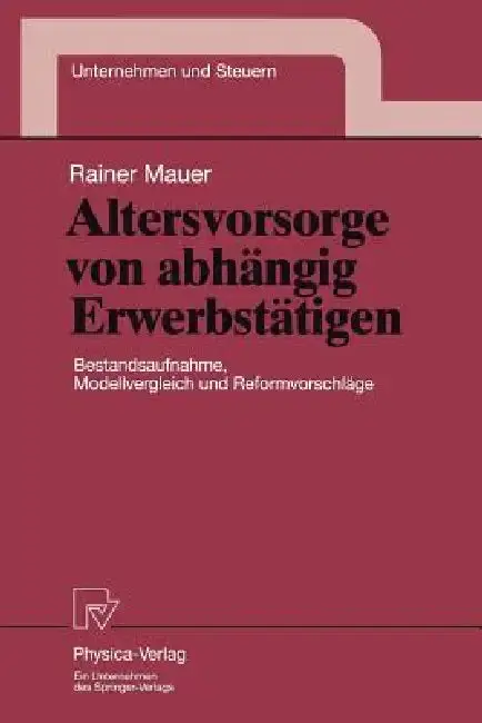 Cover of Altersvorsorge Von Abhängig Erwerbstätigen