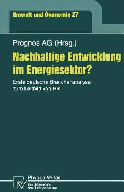 Cover of Nachhaltige Entwicklung Im Energiesektor?