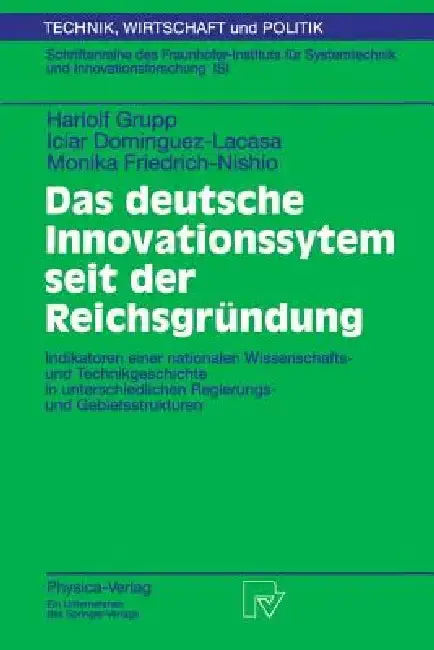 Cover of Das Deutsche Innovationssystem Seit Der Reichsgründung