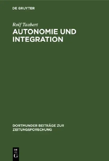 Cover of Autonomie und Integration