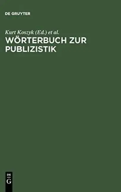 Cover of Wörterbuch Zur Publizistik
