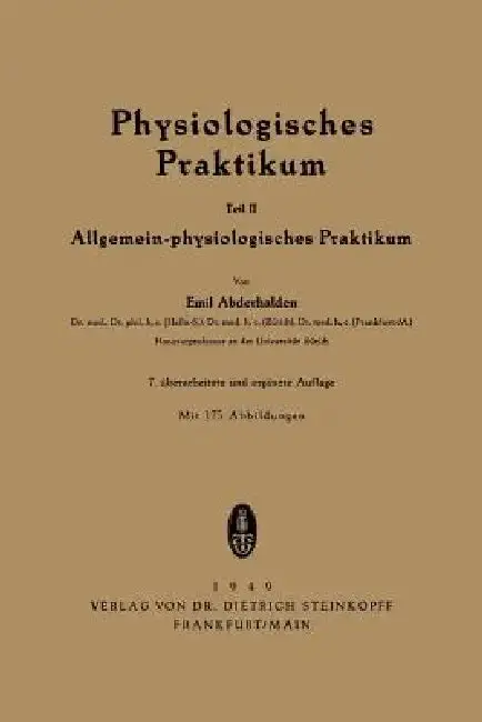 Cover of Physiologisches Praktikum