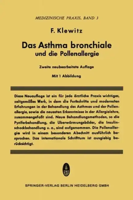 Cover of Das Asthma Bronchiale Und Die Pollenallergie