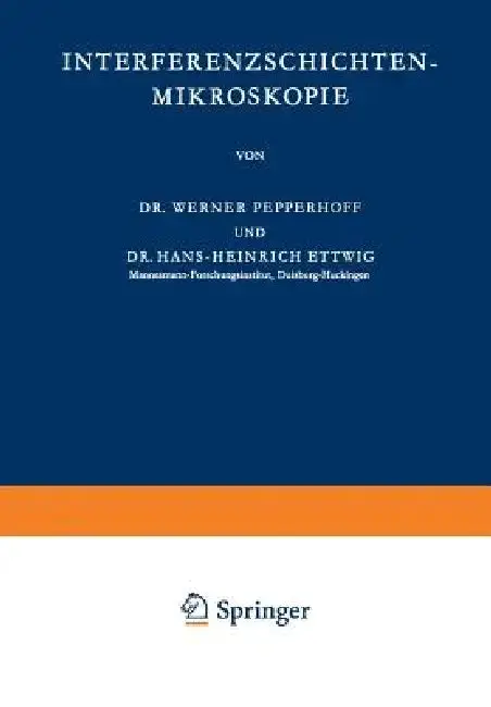 Cover of Interferenzschichten-Mikroskopie