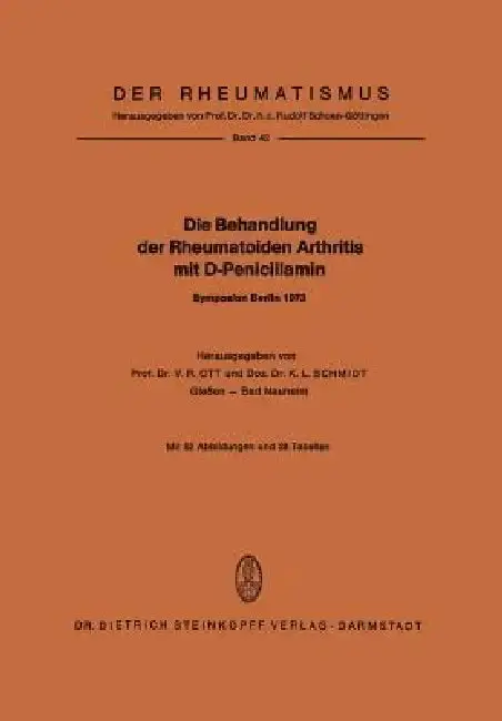 Cover of Die Behandlung Der Rheumatoiden Arthritis Mit D-Penicillamin