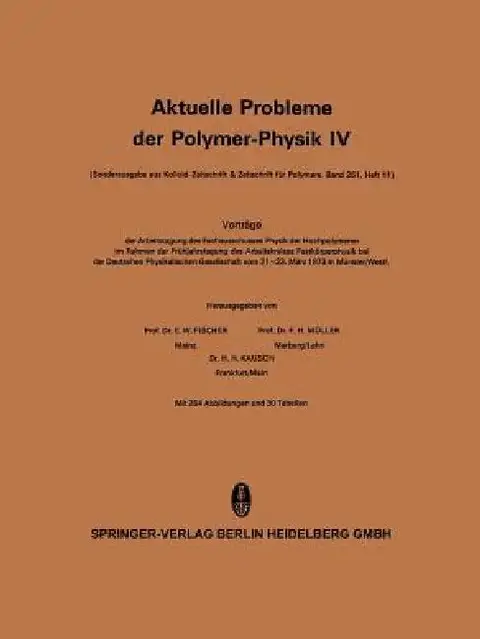 Cover of Aktuelle Probleme Der Polymer-Physik