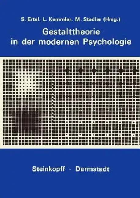 Cover of Gestalttheorie in Der Modernen Psychologie