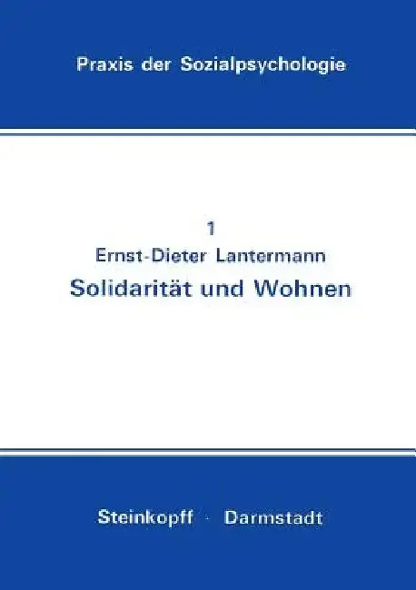 Cover of Solidarität Und Wohnen