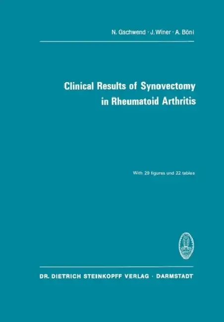 Cover of Clinical Results of Synovectomy in Rheumatoid Arthritis