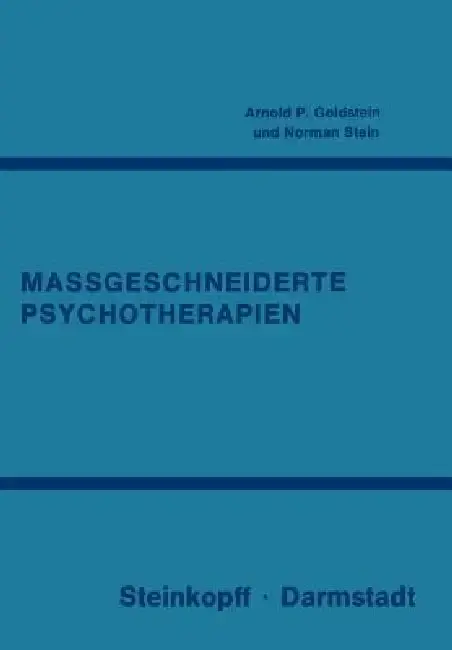 Cover of Massgeschneiderte Psychotherapien