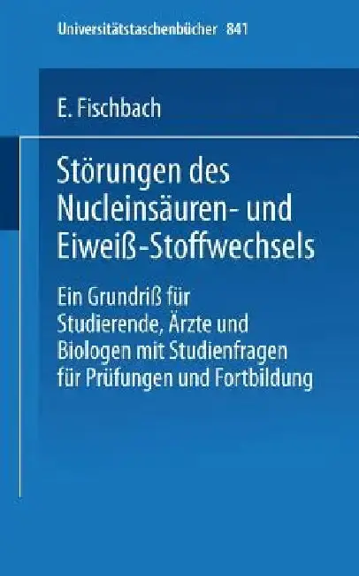 Cover of Störungen Des Nucleinsäuren- Und Eiweiß-Stoffwechsels