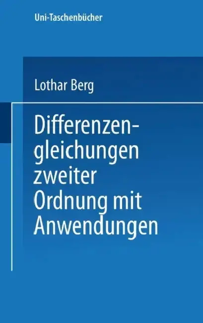 Cover of Differenzengleichungen Zweiter Ordnung Mit Anwendungen