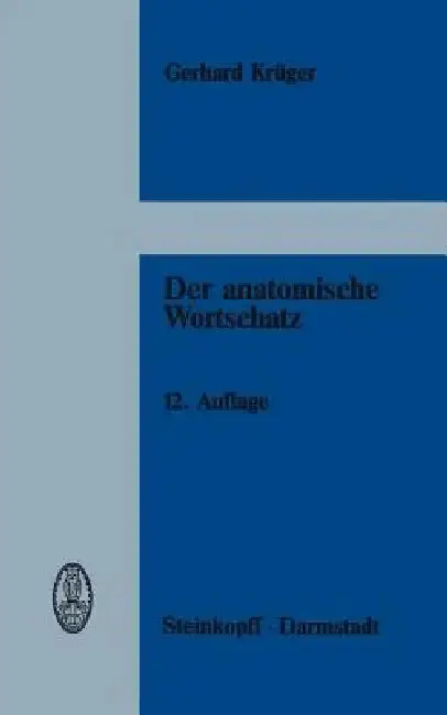 Cover of Der Anatomische Wortschatz