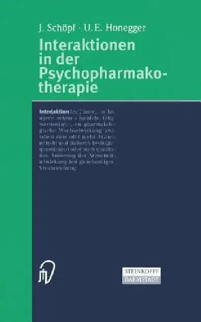 Cover of Interaktionen in Der Psychopharmakotherapie