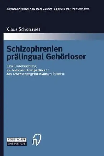 Cover of Schizophrenien Prälingual Gehörloser