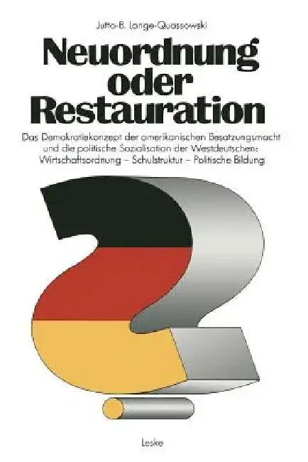 Cover of Neuordnung Oder Restauration?
