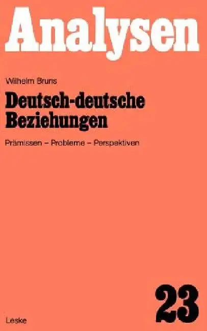 Cover of Deutsch-Deutsche Beziehungen