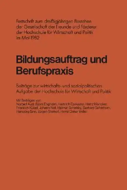 Cover of Bildungsauftrag Und Berufspraxis