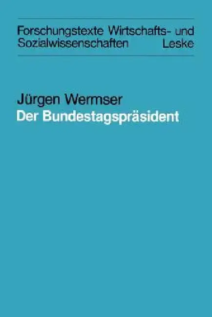 Cover of Der Bundestagspräsident