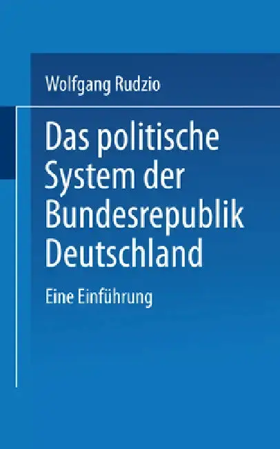 Cover of Das politische System der Bundesrepublik Deutschland