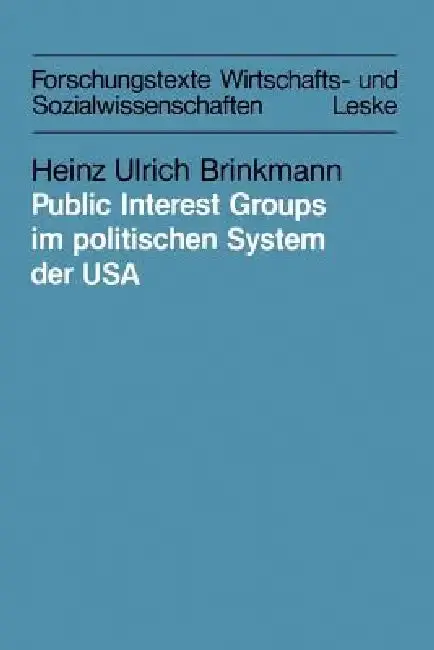 Cover of Public Interest Groups Im Politischen System Der USA