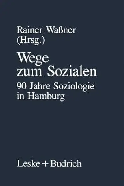 Cover of Wege Zum Sozialen