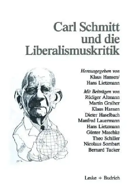 Cover of Carl Schmitt Und Die Liberalismuskritik