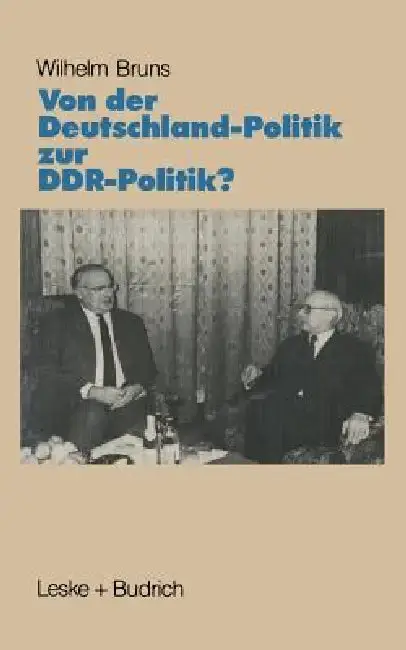 Cover of Von Der Deutschlandpolitik Zur Ddr-Politik?