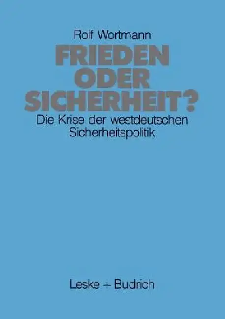 Cover of Frieden Oder Sicherheit