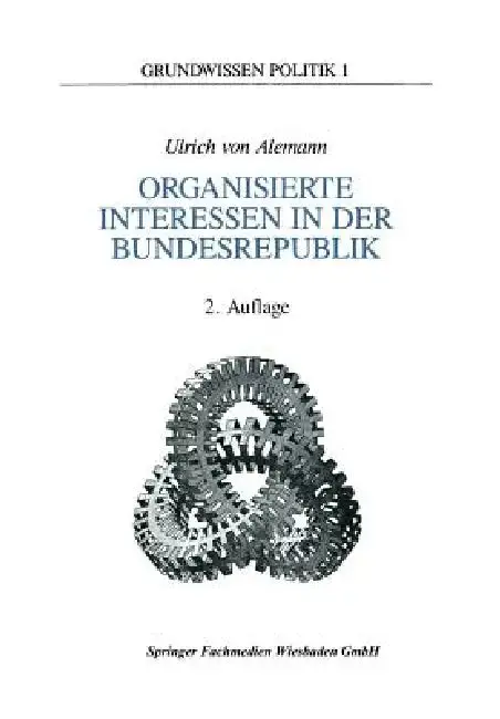 Cover of Organisierte Interessen in Der Bundesrepublik Deutschland