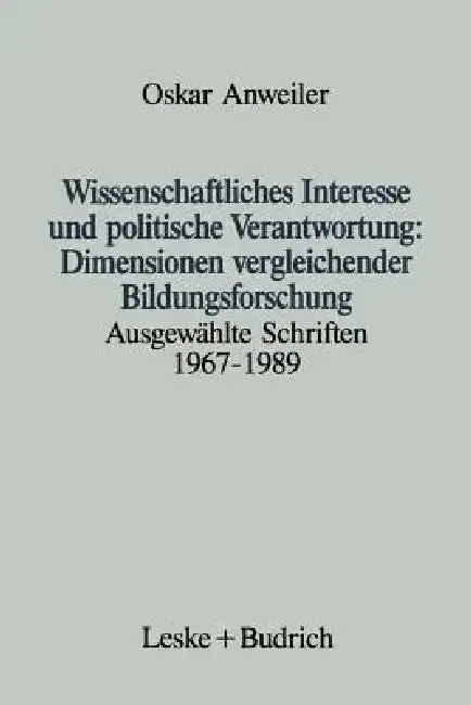 Cover of Wissenschaftliches Interesse Und Politische Verantwortung
