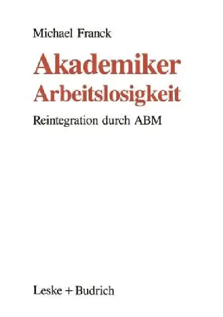 Cover of Akademiker-Arbeitslosigkeit