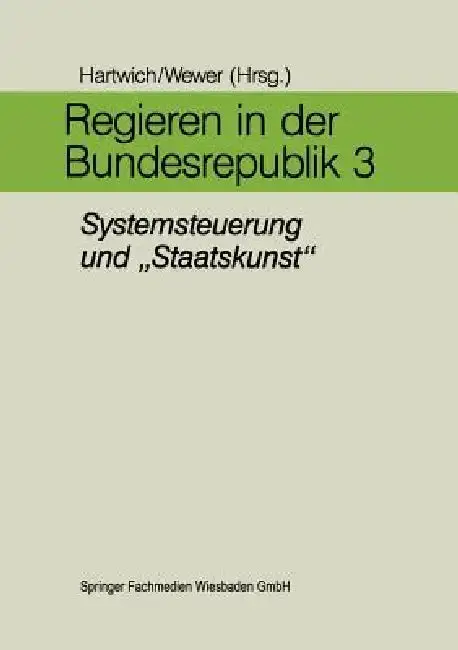 Cover of Regieren in Der Bundesrepublik III