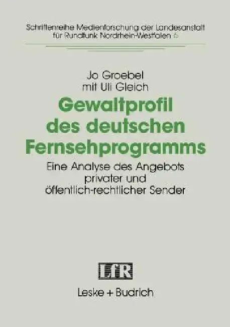 Cover of Gewaltprofil Des Deutschen Fernsehprogramms