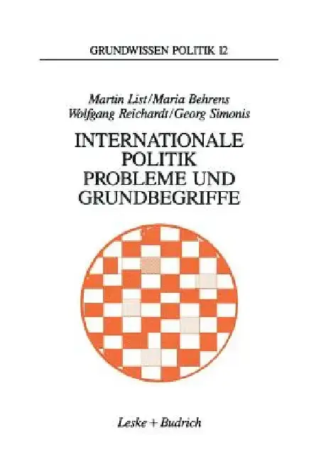 Cover of Internationale Politik. Probleme Und Grundbegriffe