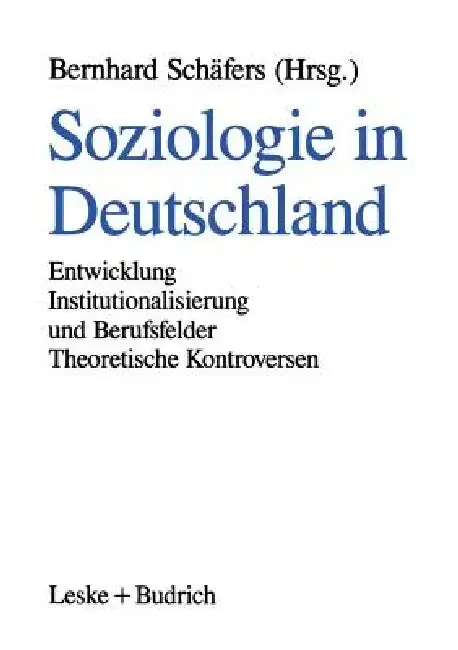 Cover of Soziologie in Deutschland