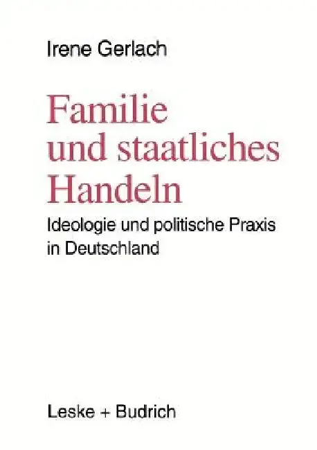 Cover of Familie Und Staatliches Handeln