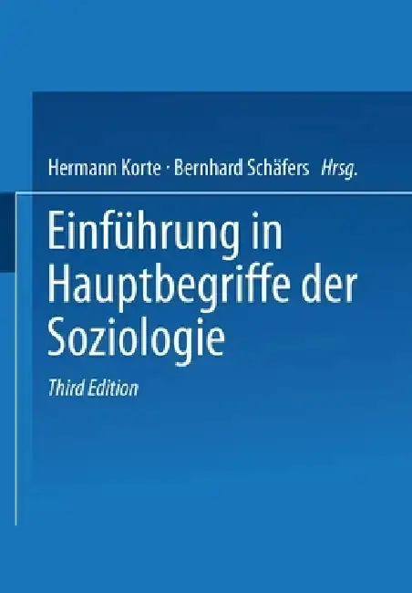 Cover of Einführung in Hauptbegriffe der Soziologie