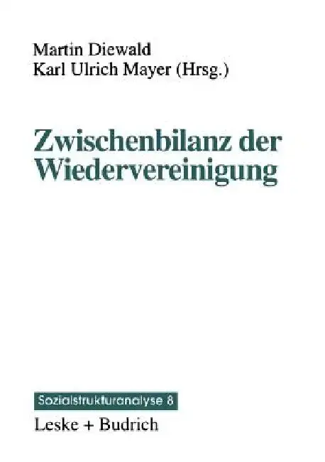 Cover of Zwischenbilanz Der Wiedervereinigung
