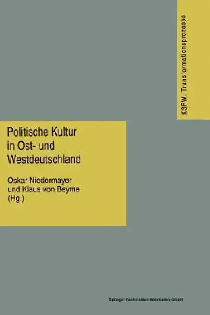 Cover of Politische Kultur in Ost- Und Westdeutschland