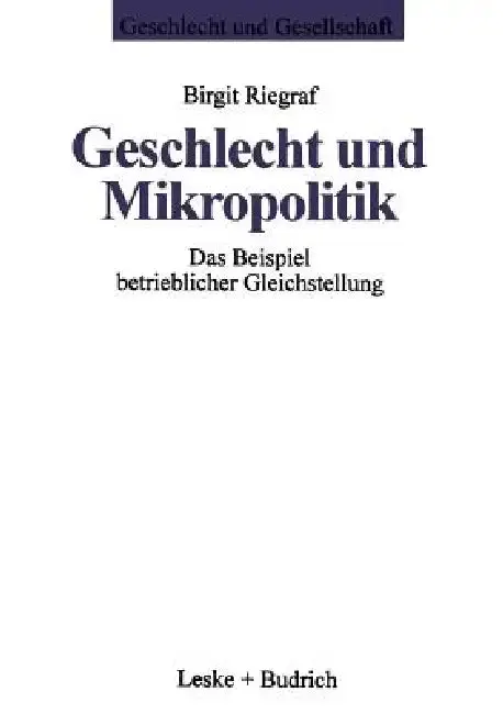 Cover of Geschlecht Und Mikropolitik