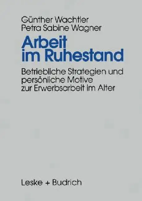 Cover of Arbeit Im Ruhestand