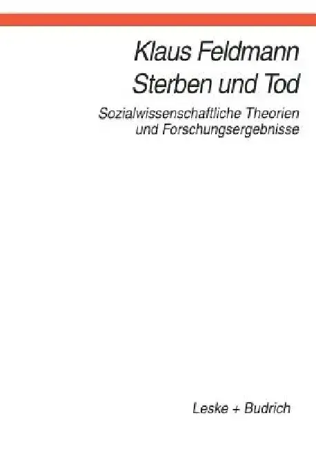 Cover of Sterben Und Tod